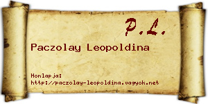 Paczolay Leopoldina névjegykártya
