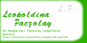 leopoldina paczolay business card